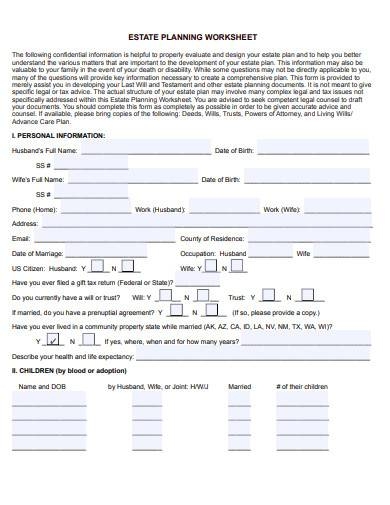 Estate Planning Free Printable Forms