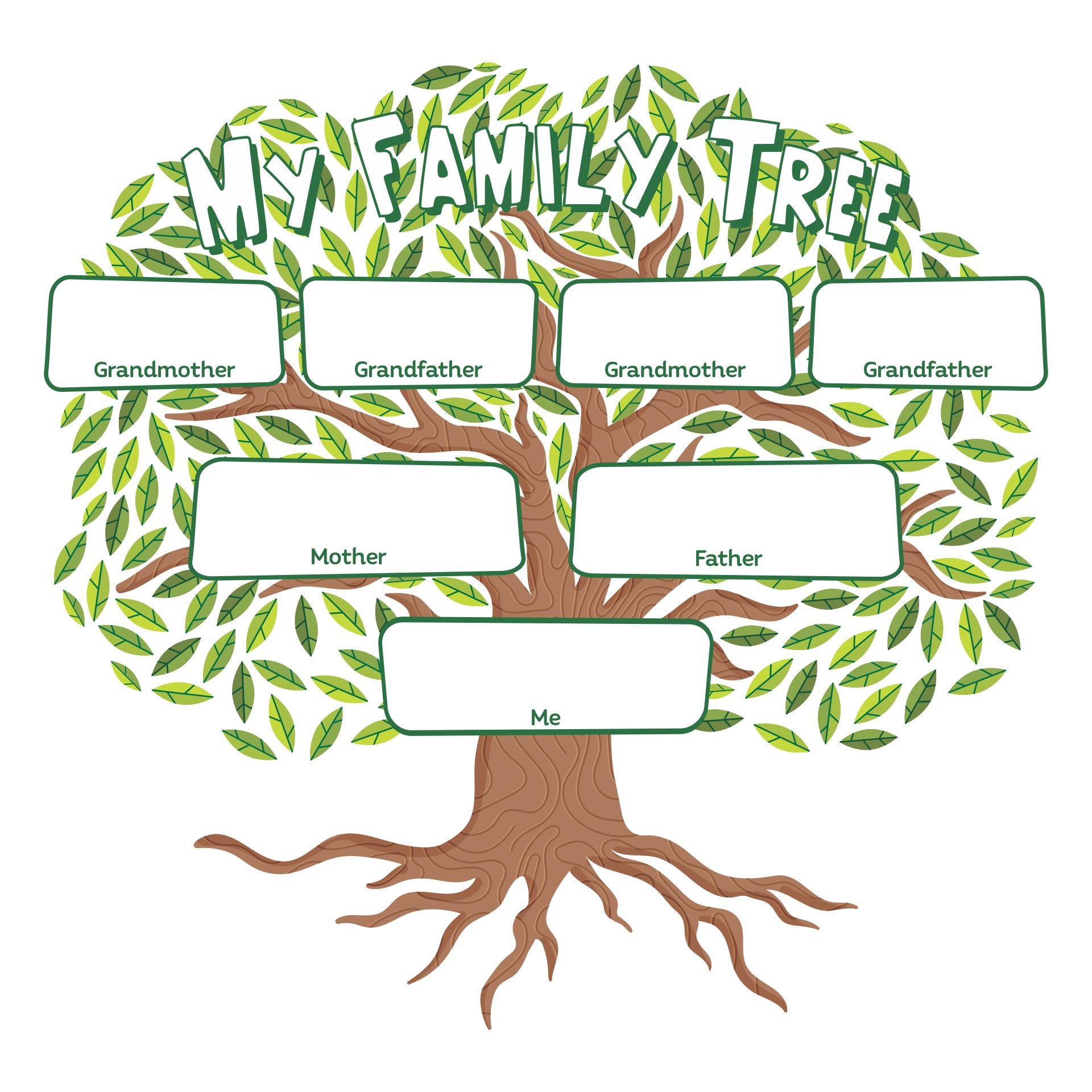 Family Tree Free Printable Worksheets