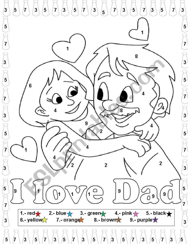 Father s Day Worksheets For Kindergarten