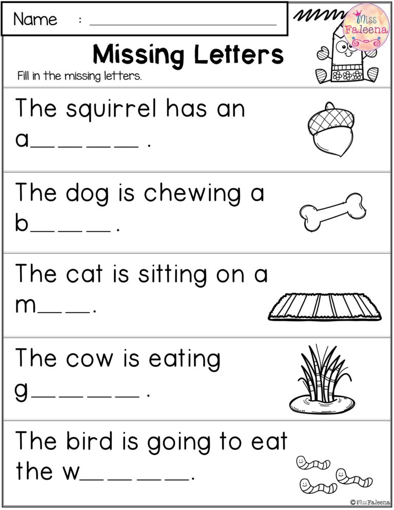 First Grade Handwriting Worksheets