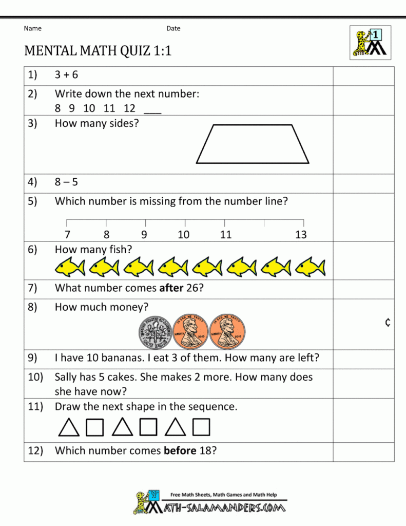 First Grade Math Worksheets Pdf Free Printable 1st Grade Math 