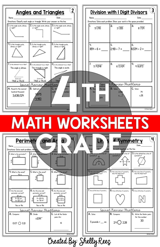 Fourth Grade Printable Worksheet