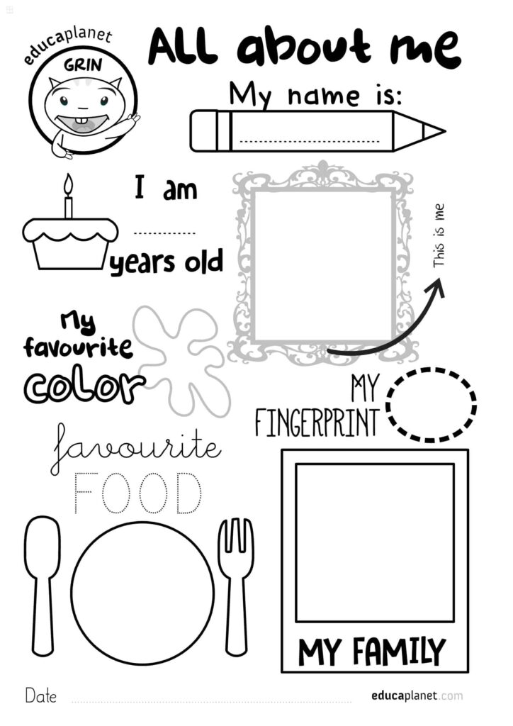 Free All About Me Worksheet Printable Printable Templates Themeloader