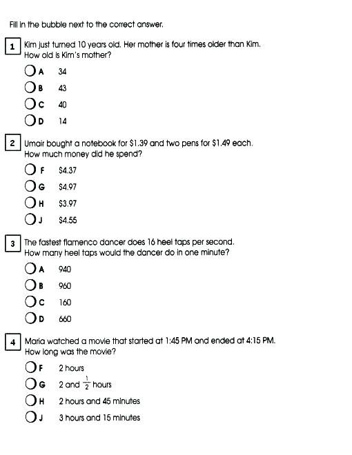 Free Basic Math Worksheets For Adults