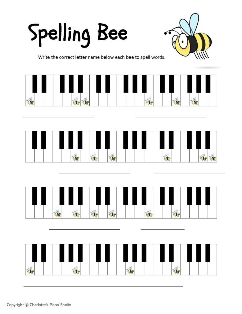 Free Beginner Piano Worksheets