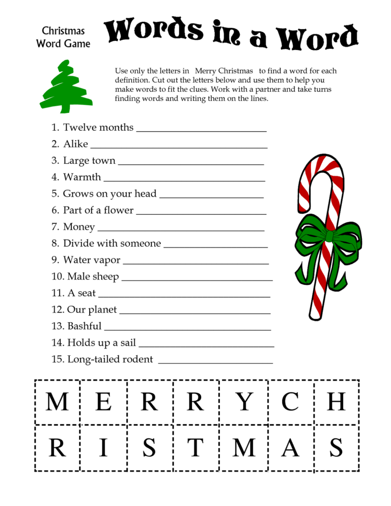 Free Christmas Activity Printables For Adults