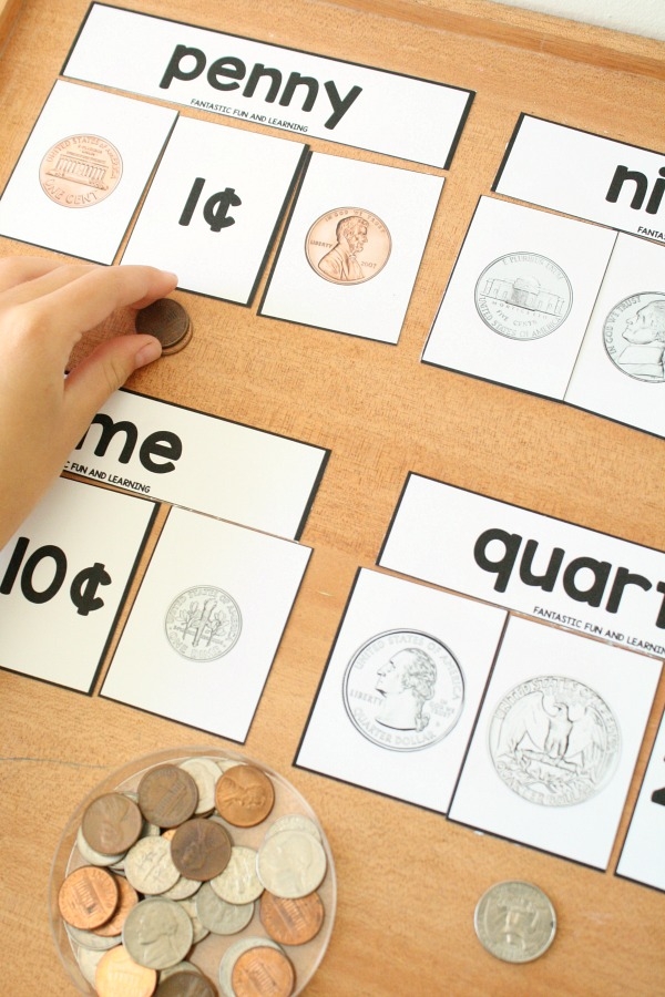 Free Coin Sorting And Matching Printables Fantastic Fun Learning