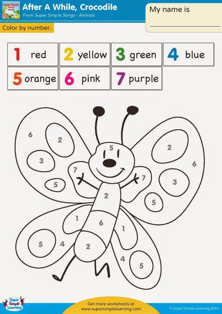 Free Color By Number Worksheets For Kids