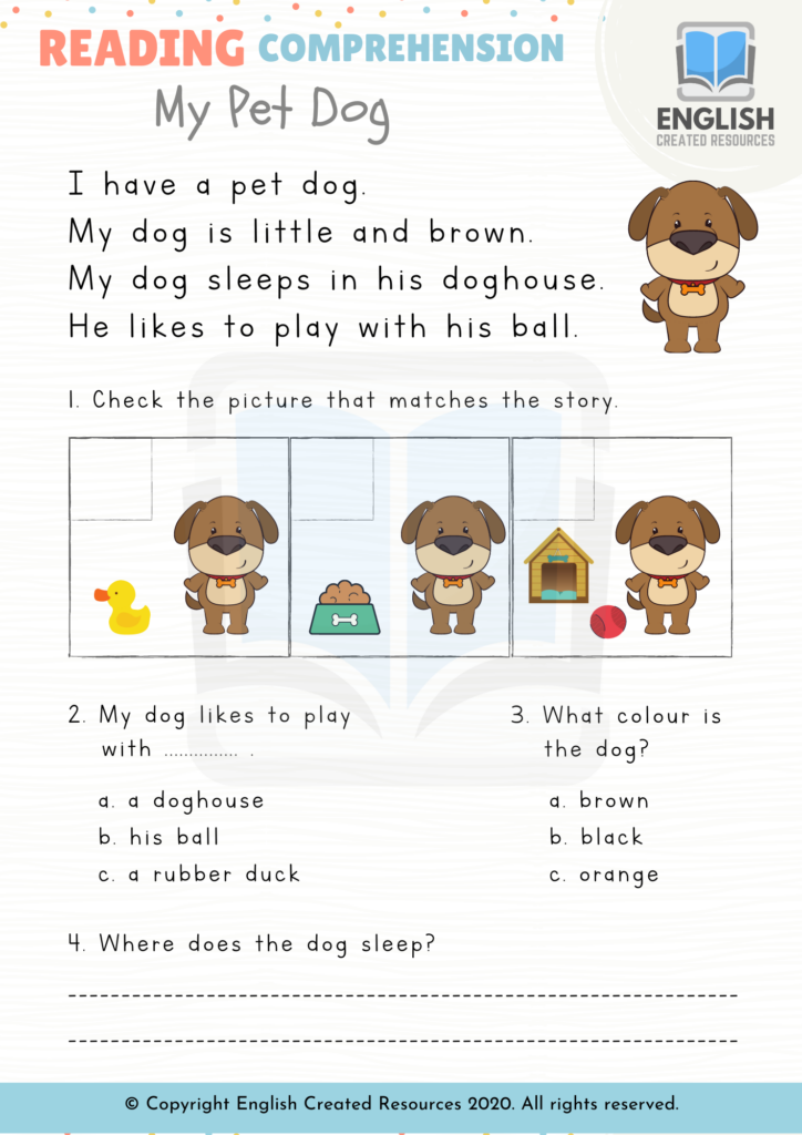 Free Comprehension Worksheets For Grade 1