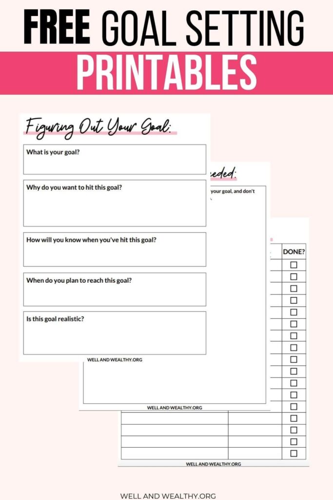 Free Goal Setting Worksheets