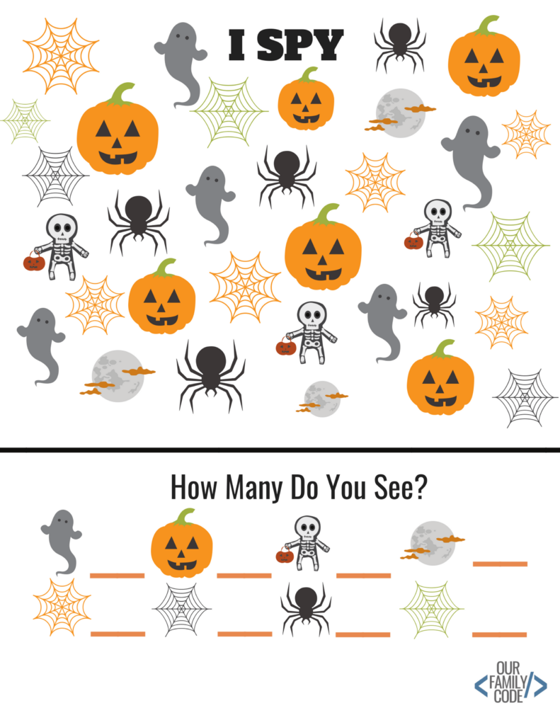 Free Halloween Worksheets For Kids