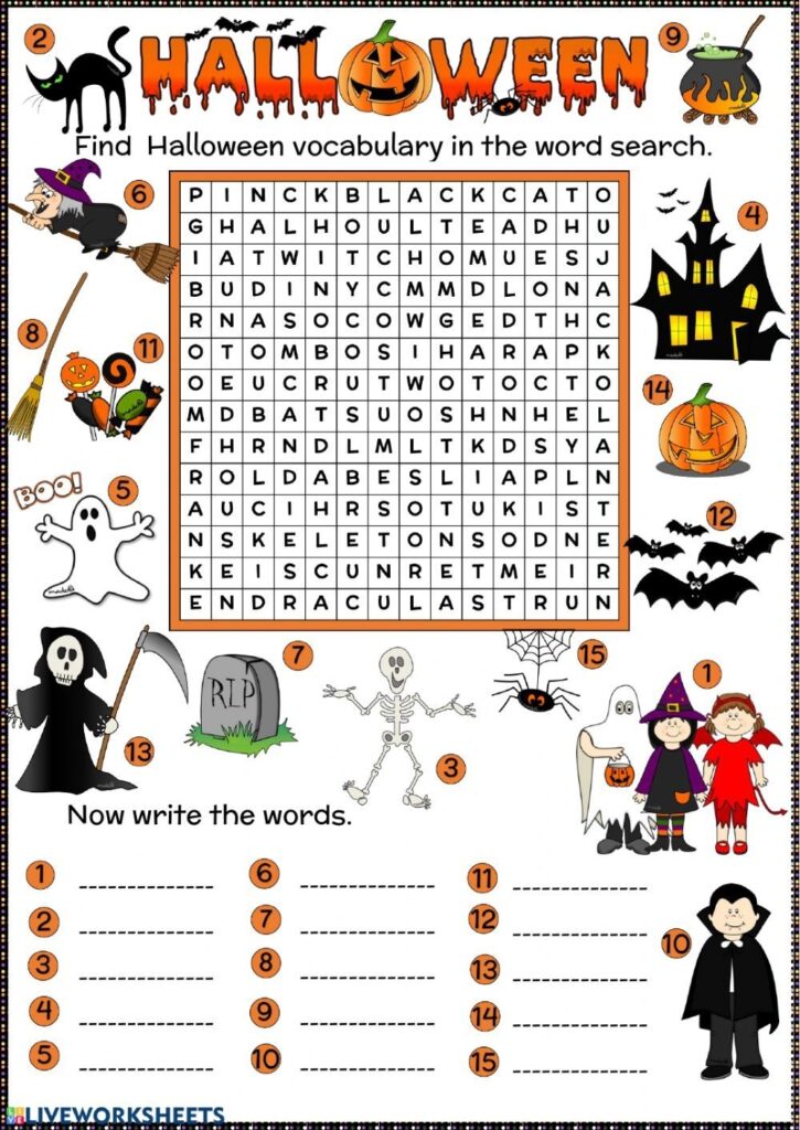 Free Halloween Worksheets Pdf