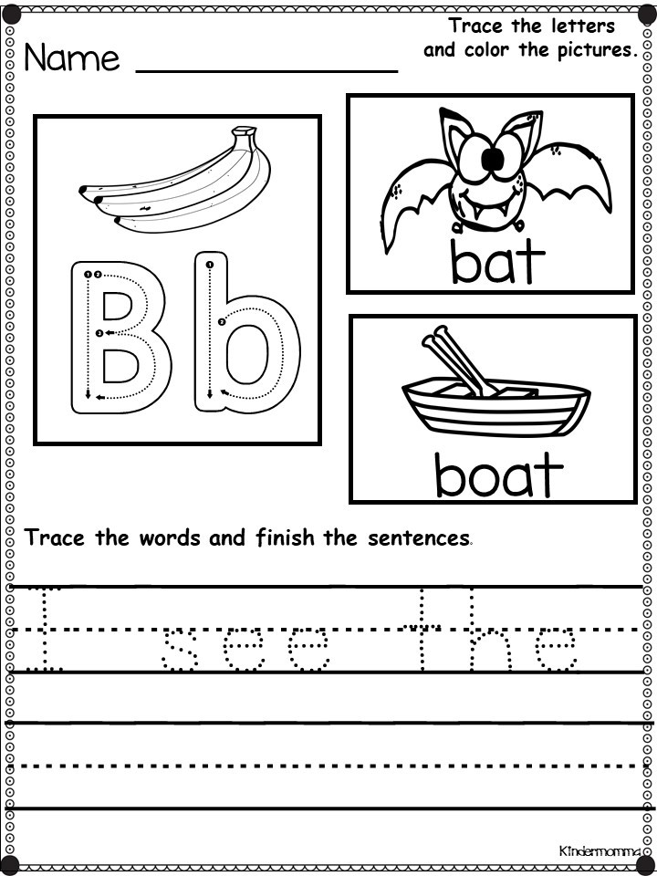 Free Kindergarten Language Arts Worksheets Free Printable Worksheet