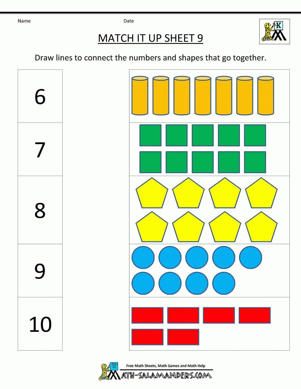 Free Kindergarten Math Worksheets Printable