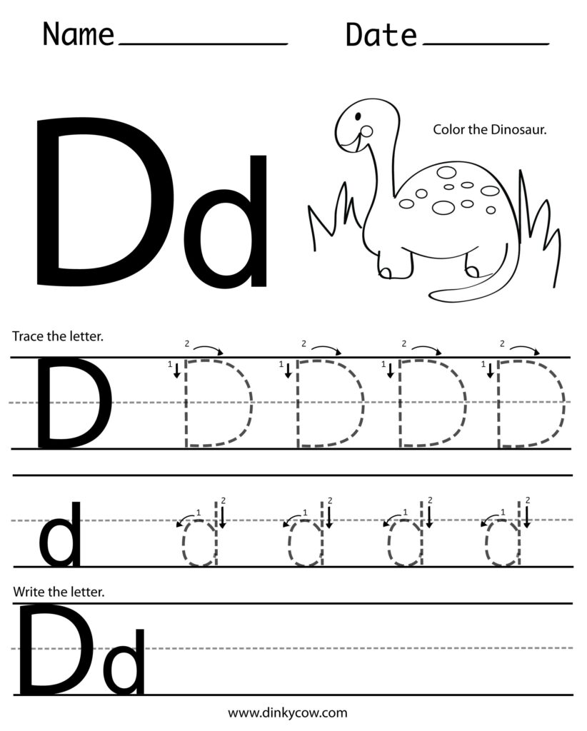 Free Letter D Worksheets For Preschool