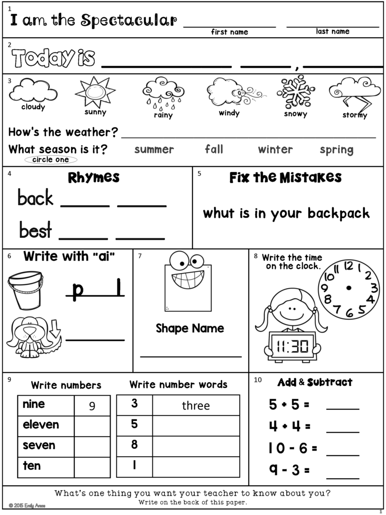 Free Math Packet Printables For Second Grade