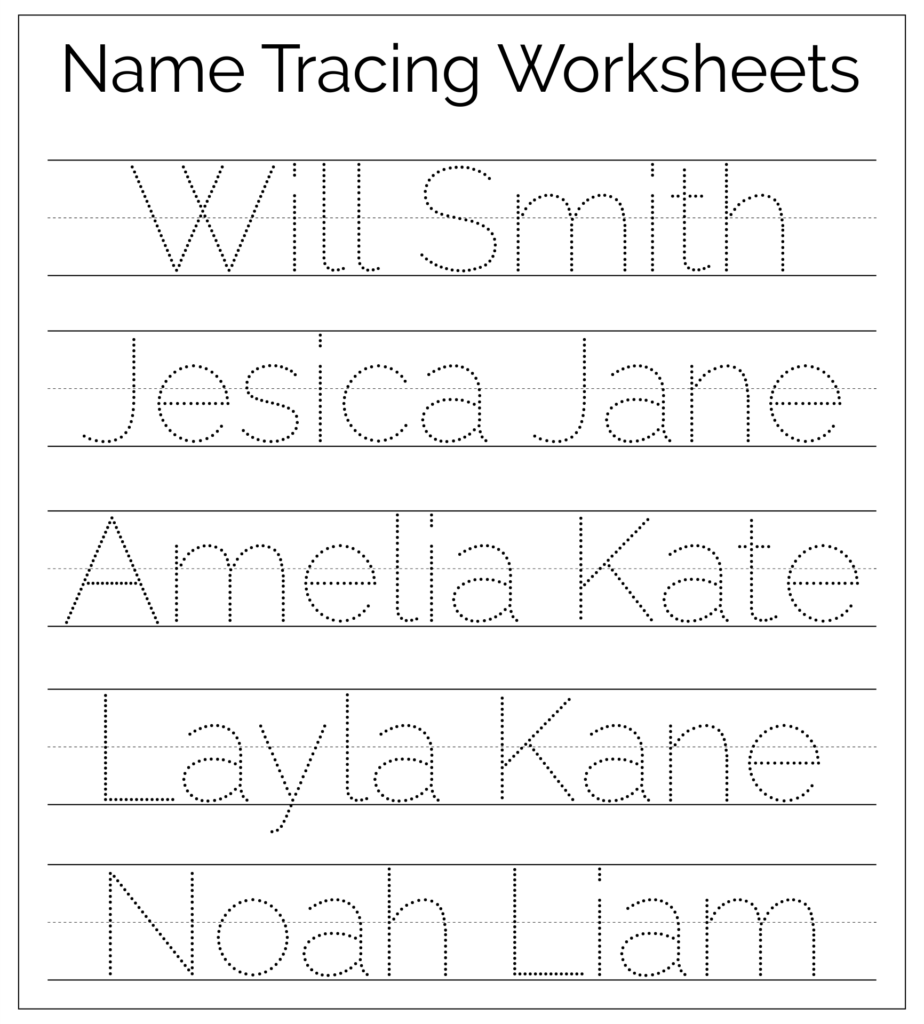 Free Name Tracing Worksheet Printable Prek