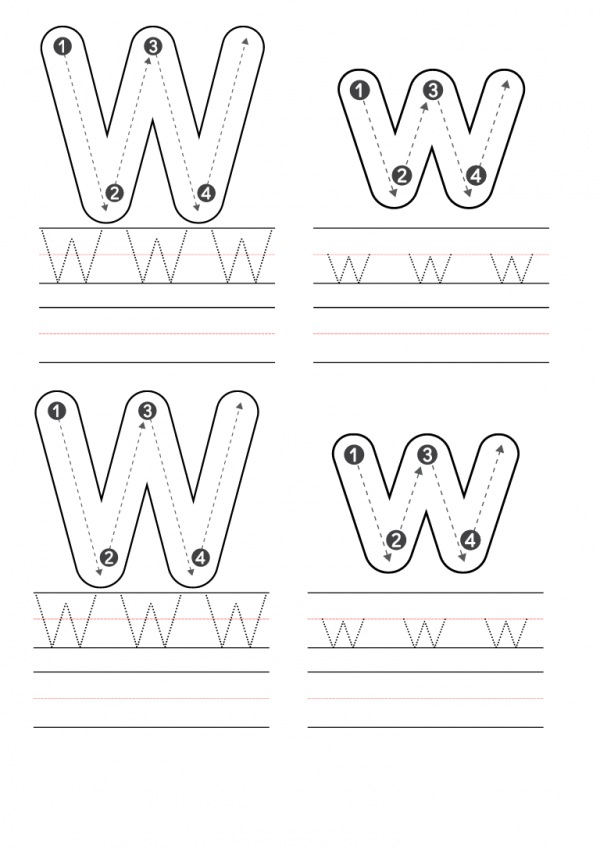 Free Preschool Letter W Worksheets Printable PDF