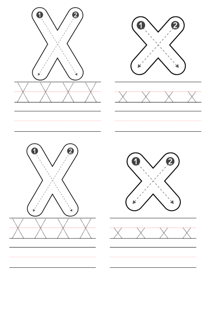 Free Preschool Letter X Worksheets Printable PDF