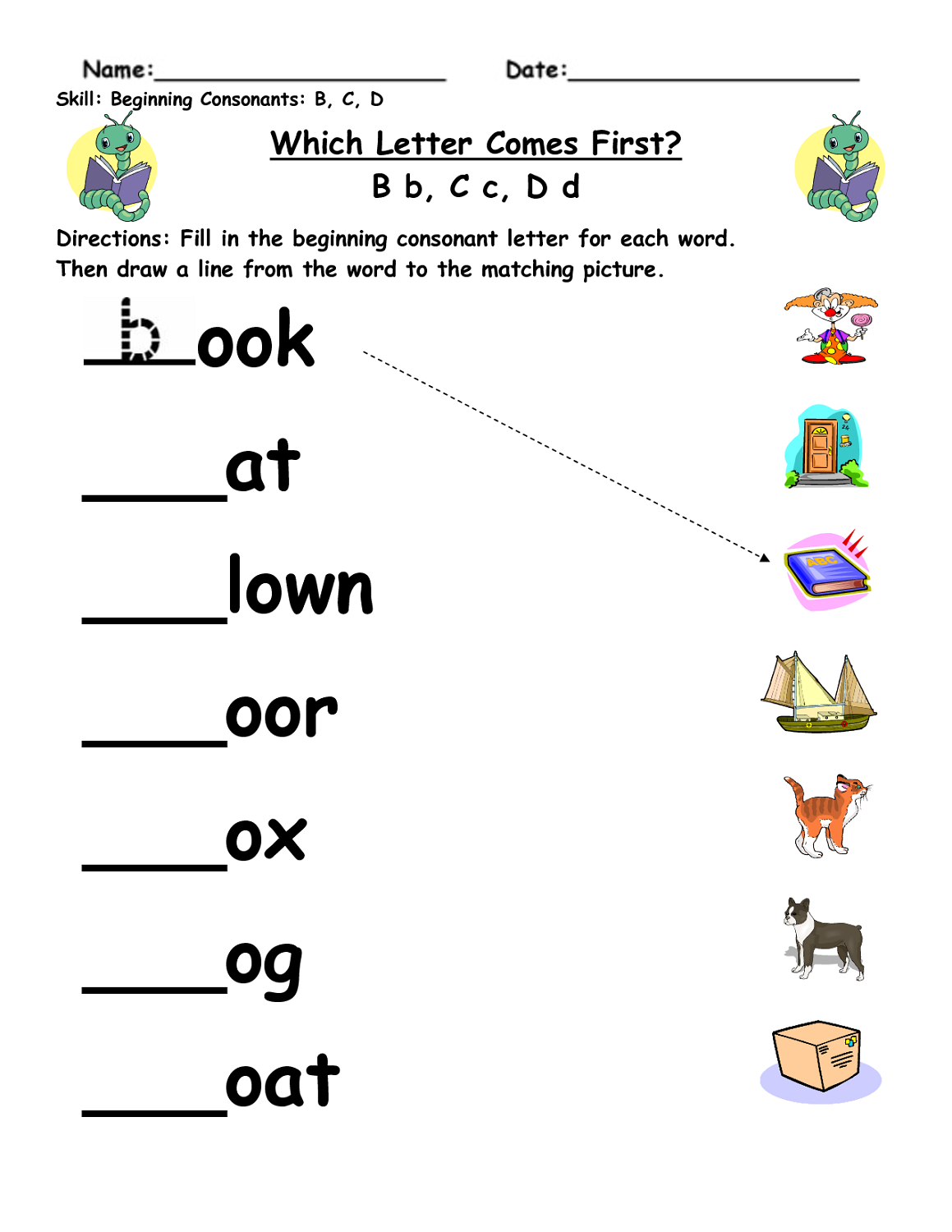 Free Preschool Printable Work Sheets