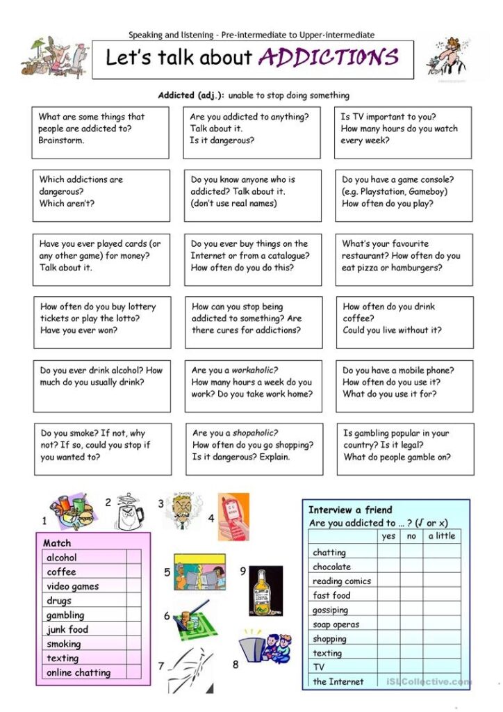 Free Printable Addiction Recovery Worksheets Jalaxen