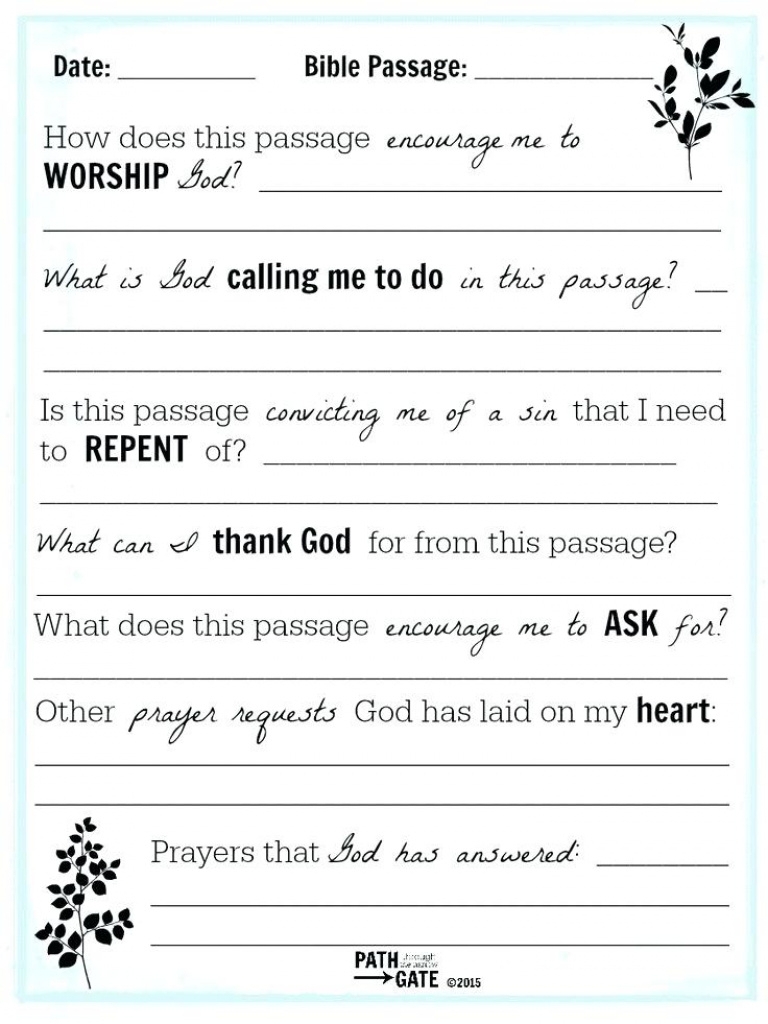 Free Printable Bible Study For Adults