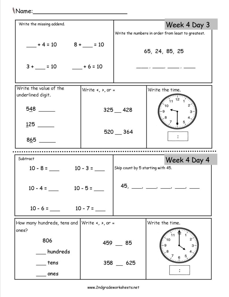 Free Printable Calendar Worksheets For Grade 2 Calendar Printables 