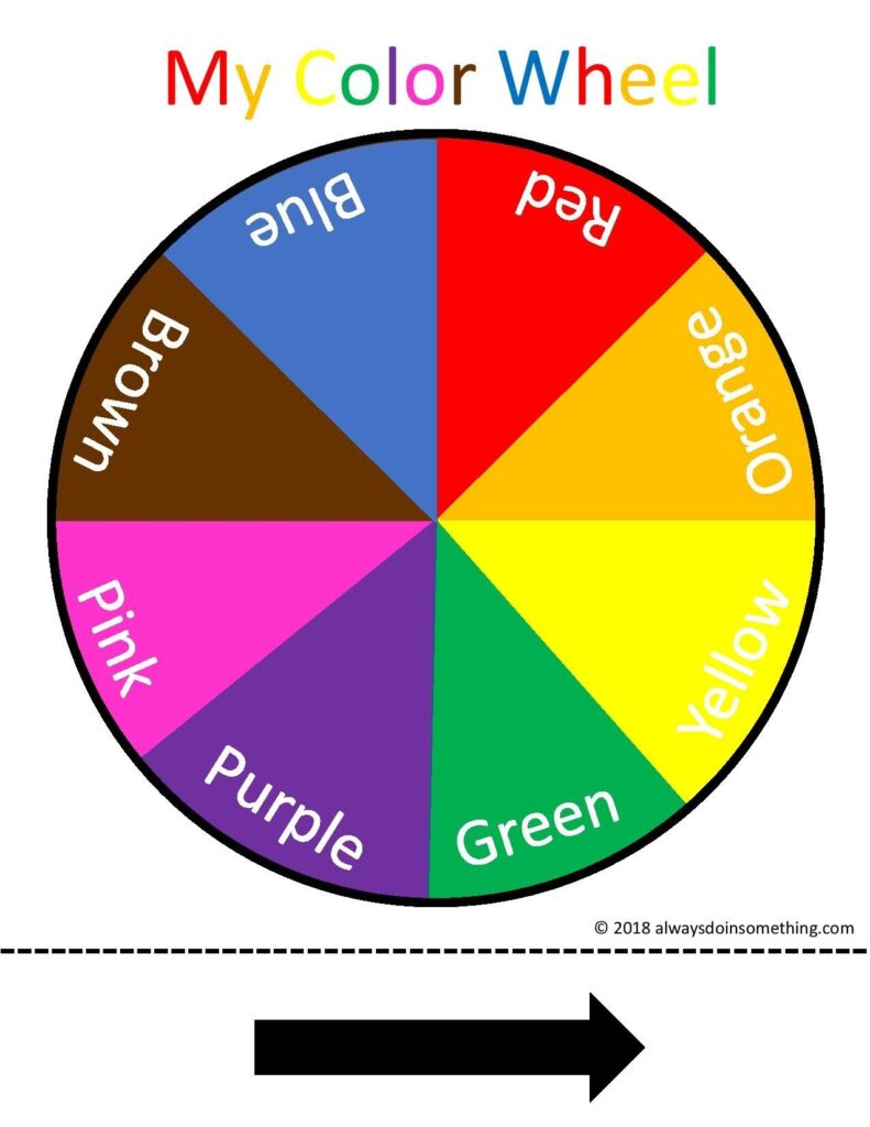 Free Printable Color Wheel Worksheet Pdf