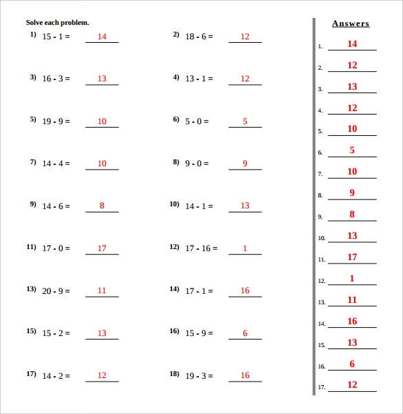 Free Printable Common Core Worksheets