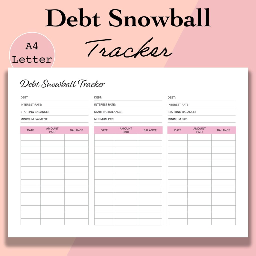 Free Printable Debt Snowball Worksheet FREE PRINTABLE TEMPLATES