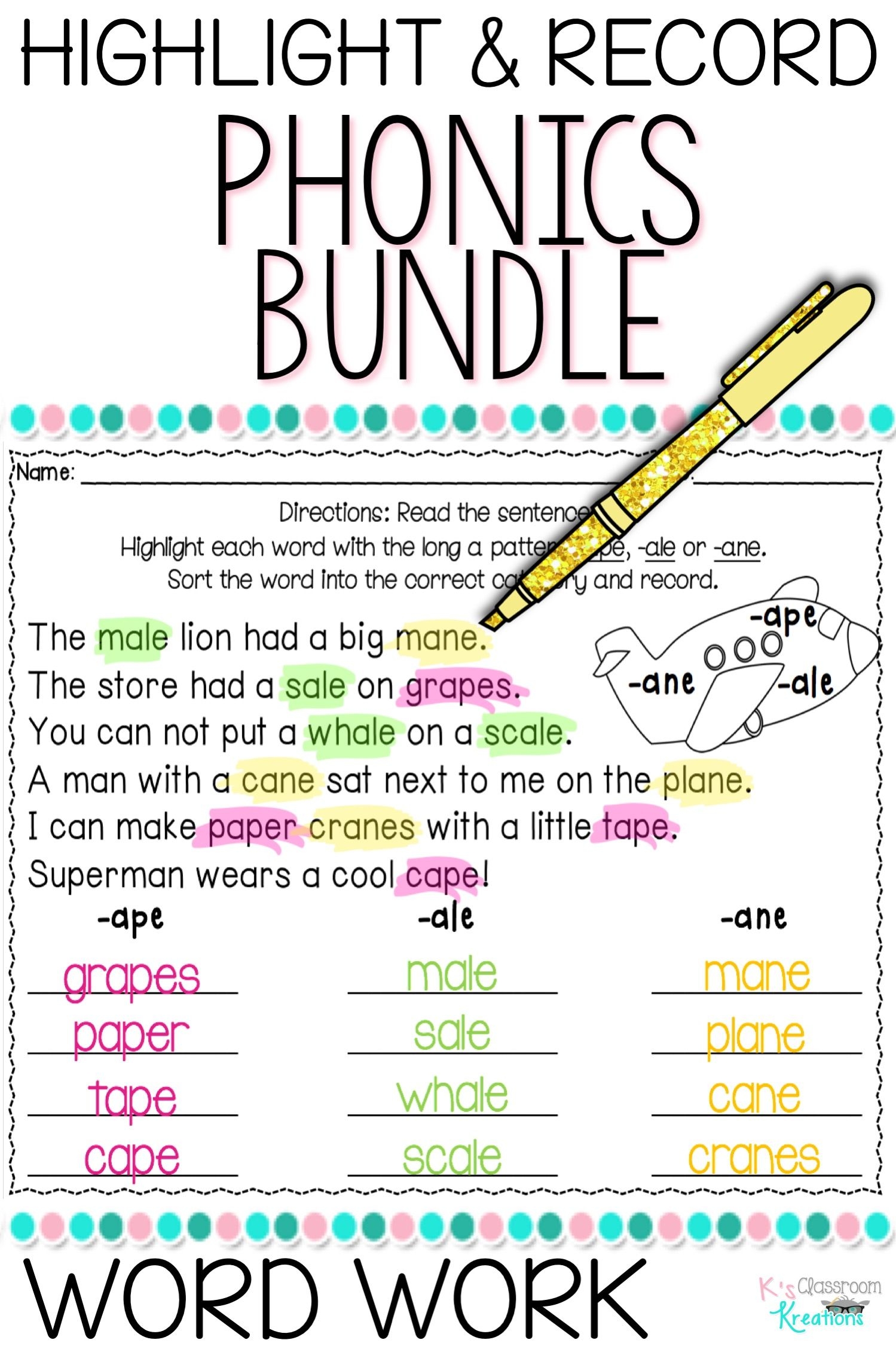 Free Printable Decoding Worksheets 2nd Grade