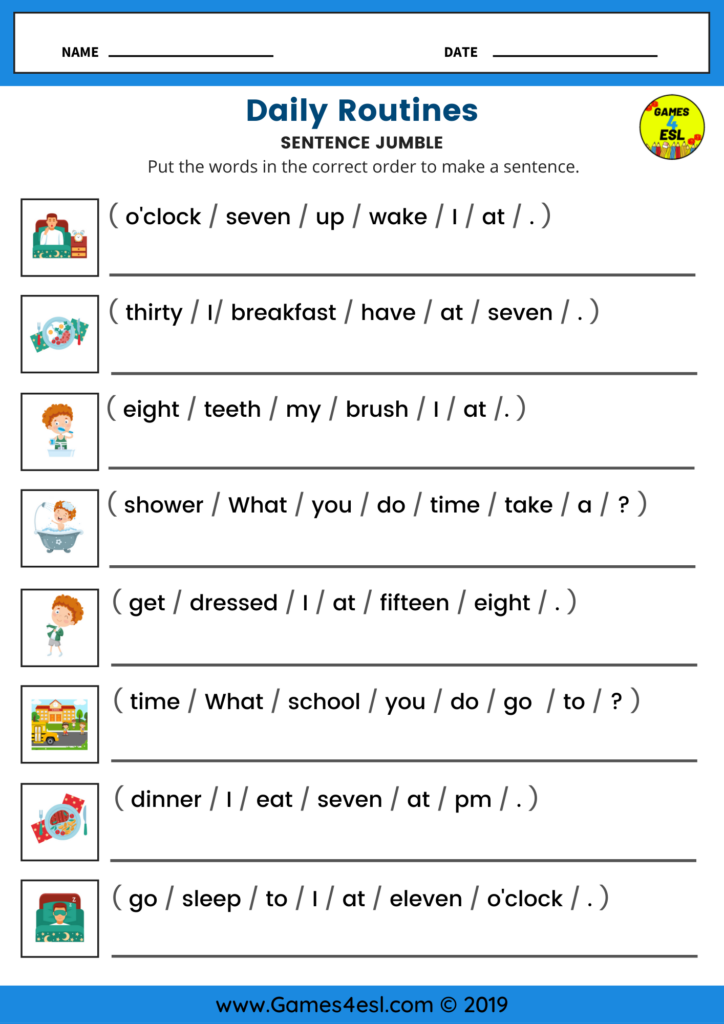 Free Printable Esl Worksheets For Beginners