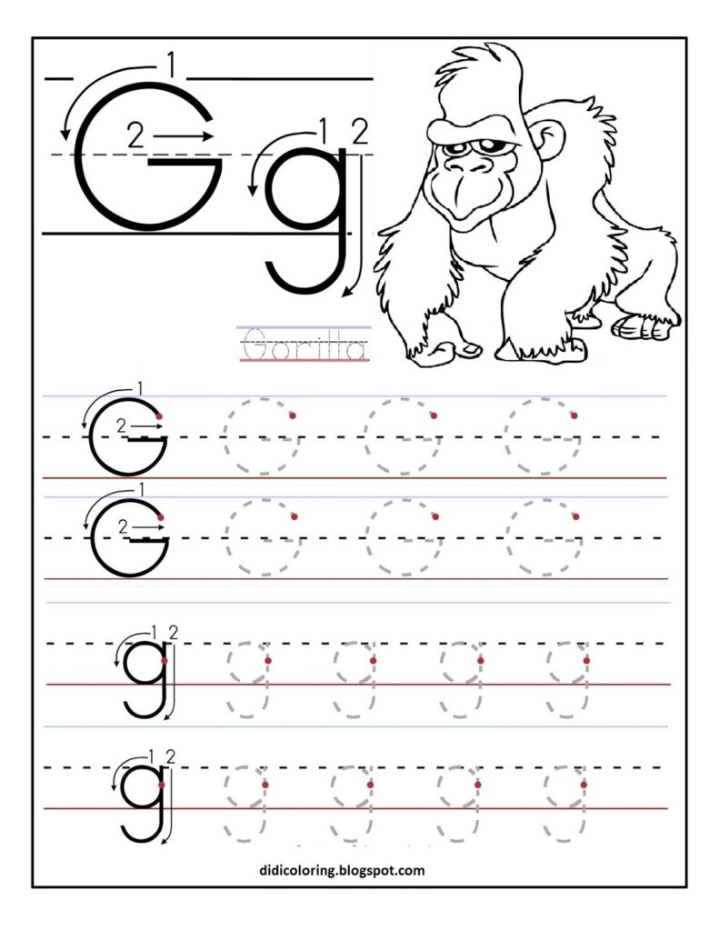 Free Printable G Worksheets