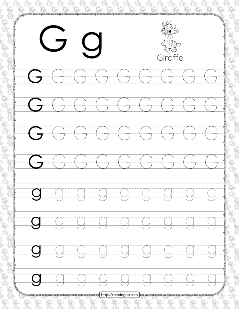 Free Printable G Worksheets