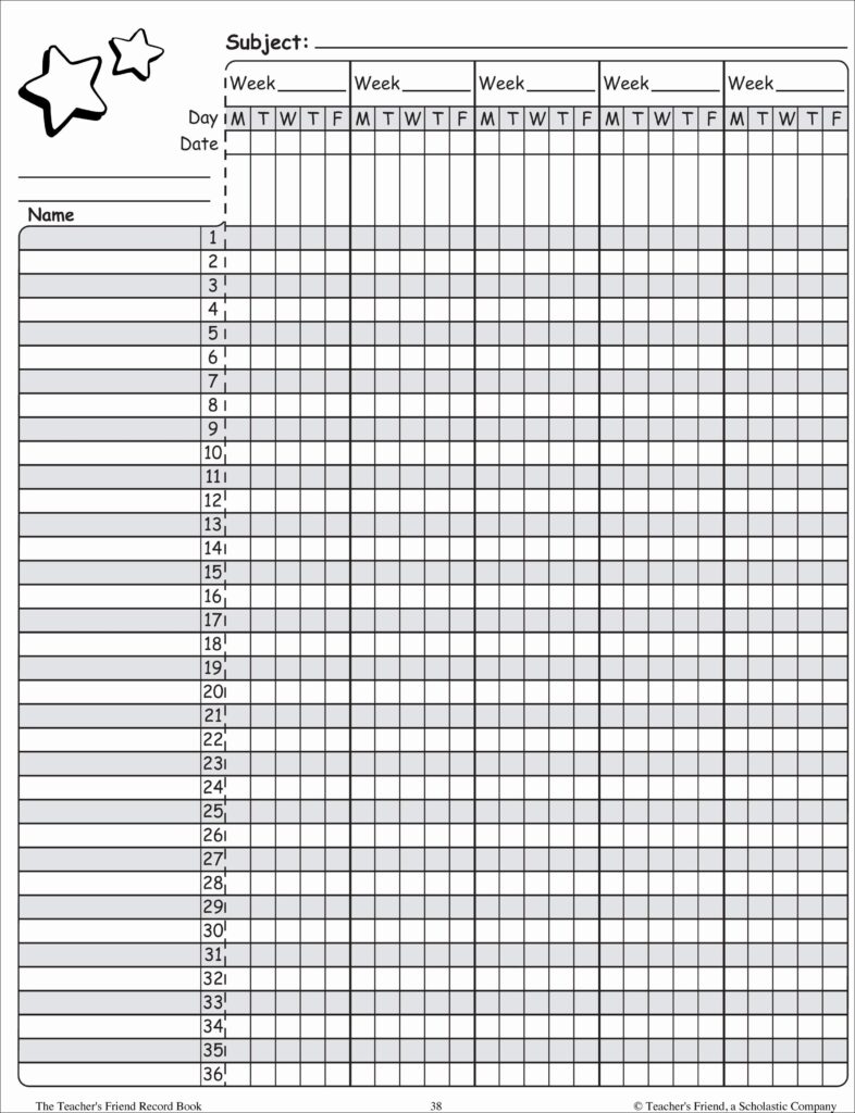 Free Printable Grading Sheets For Teachers