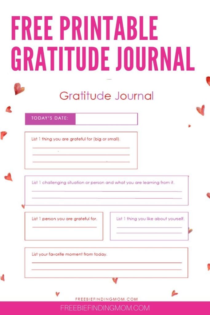 Free Printable Gratitude Journal Template Gratitude Journal Printable 