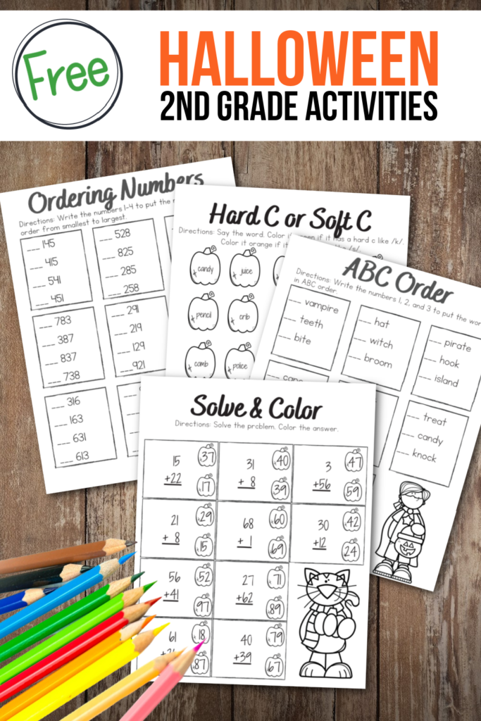 Free Printable Halloween Worksheets For Second Grade Worksheets Library