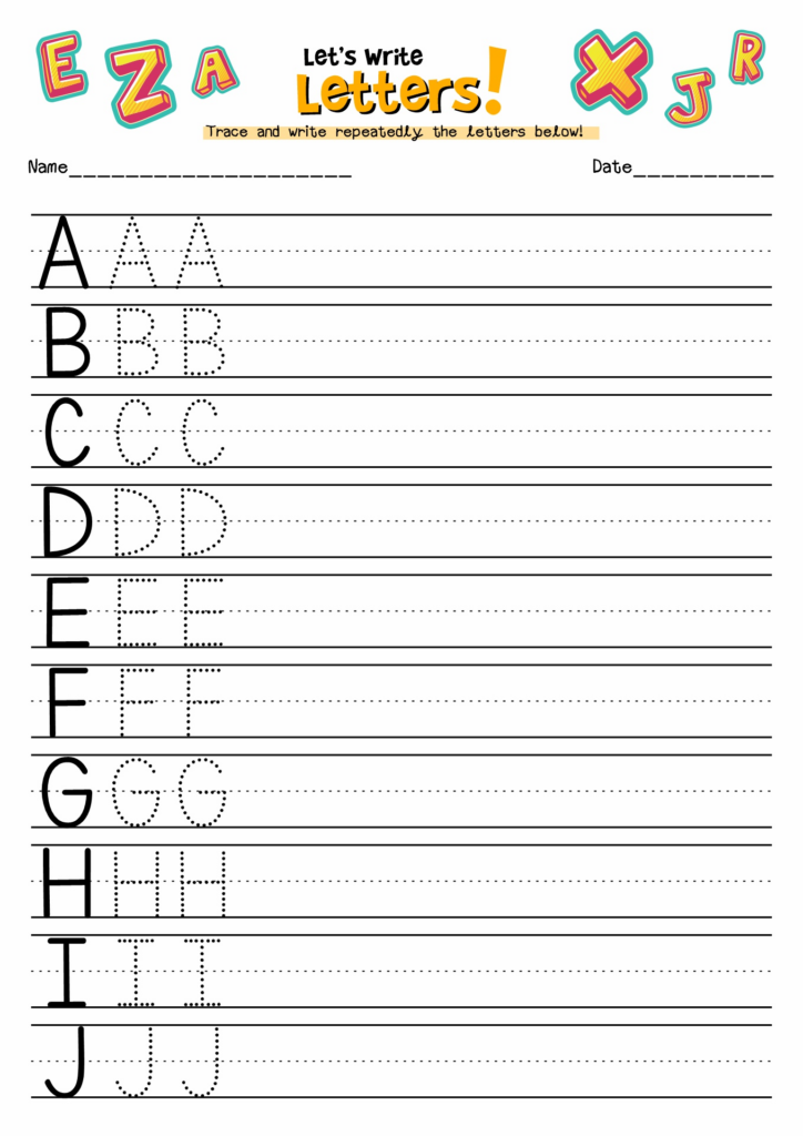 Free Printable Handwriting Worksheets For Kids