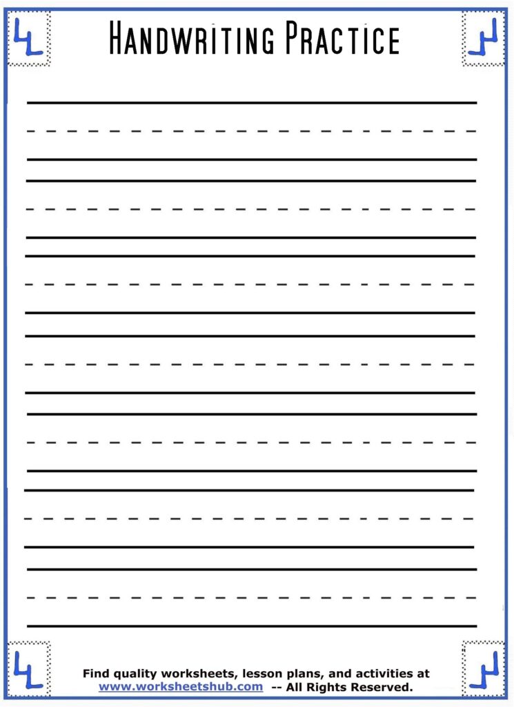 Free Printable Handwriting Worksheets Printable Templates Free