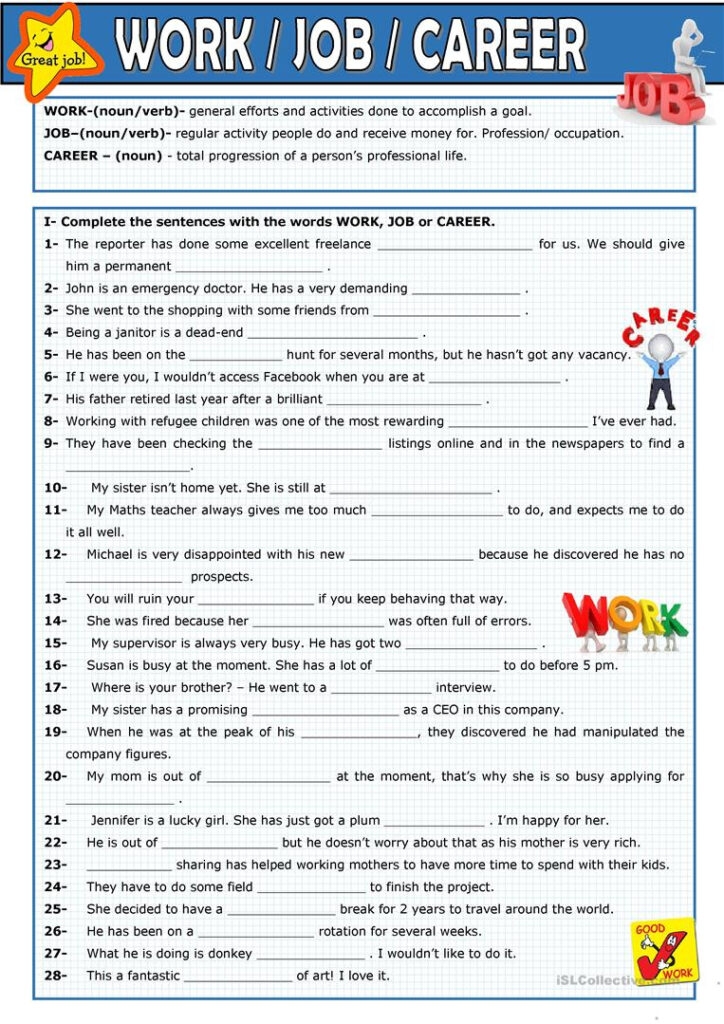 Free Printable Job Skills Worksheets Printable Worksheets