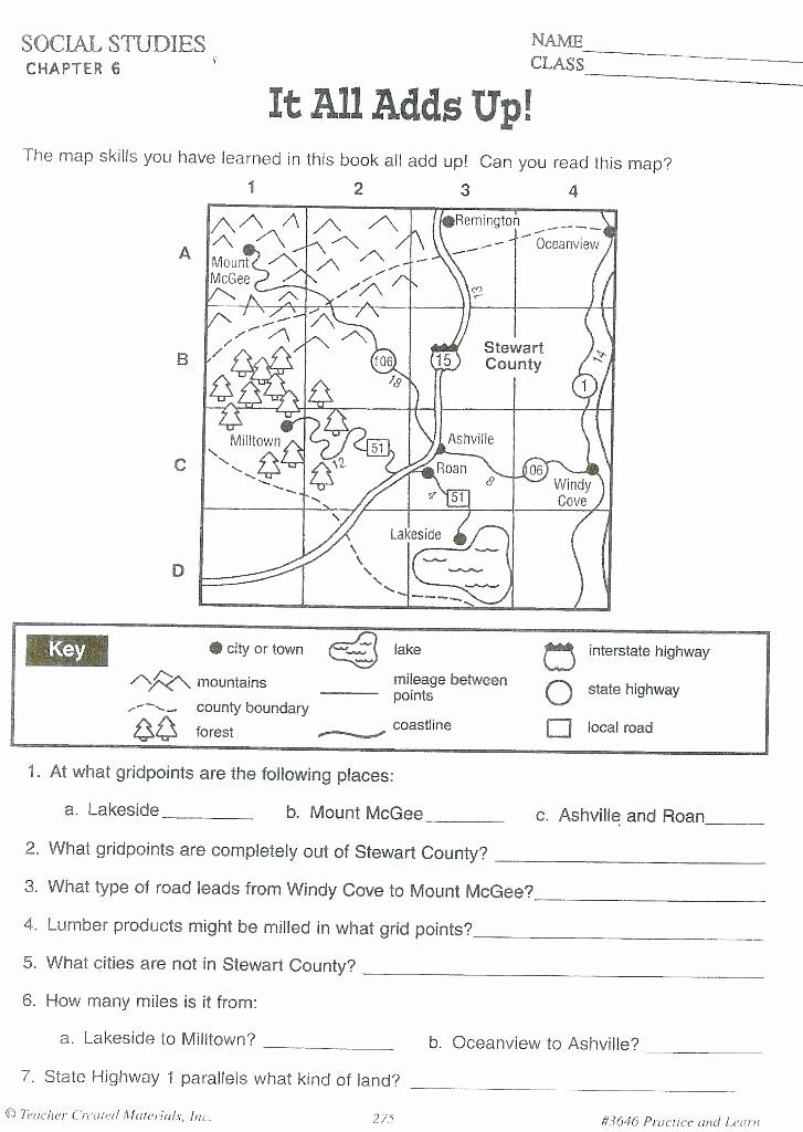 Free Printable Jr High Maps Skills Worksheets SkillsWorksheets