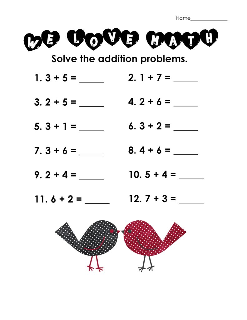 Free Printable Kindergarten Math Worksheets Kindergarten Math 