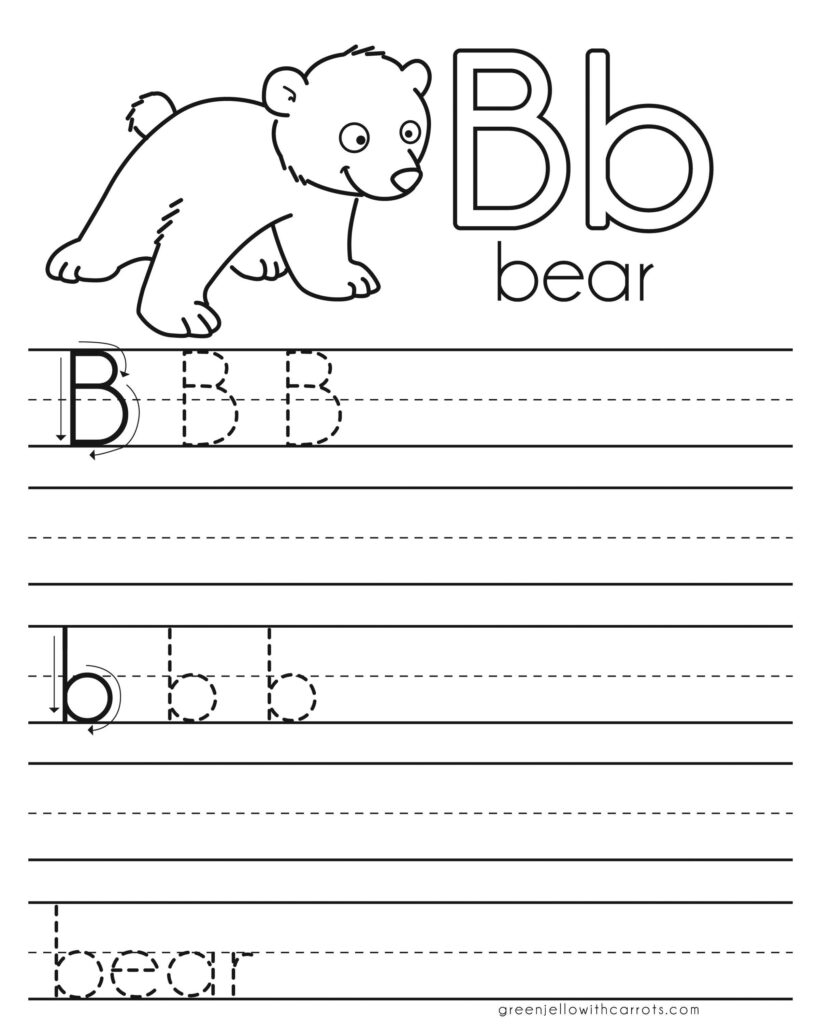 Free Printable Letter B Worksheets