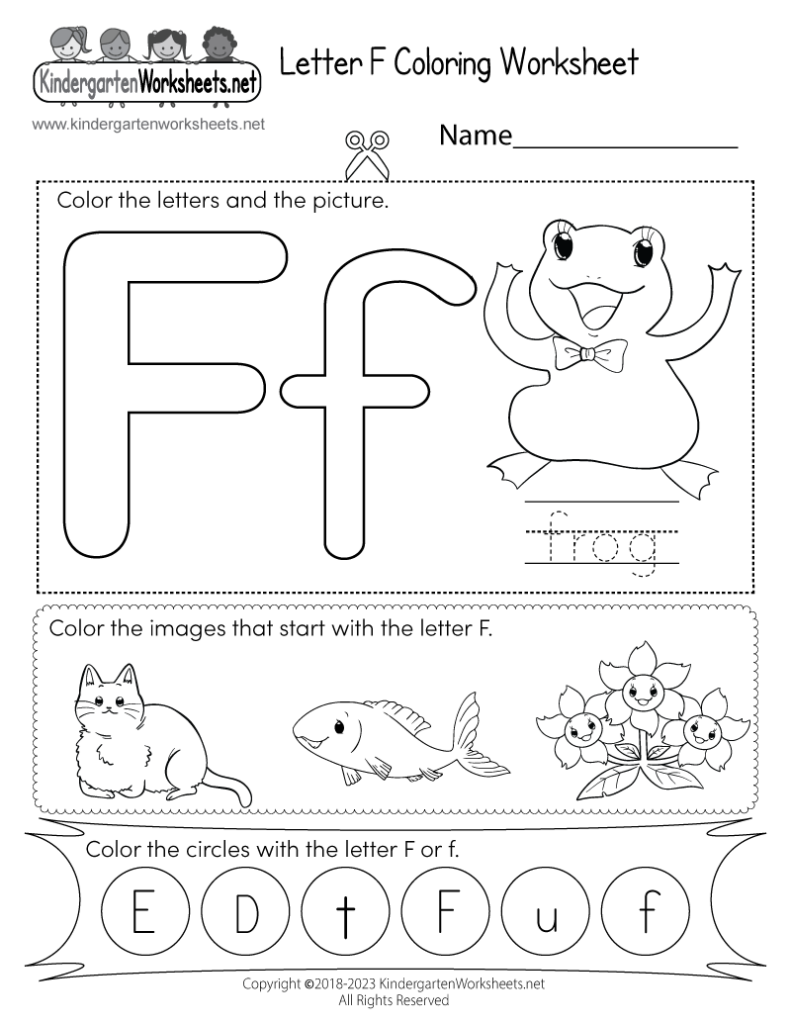 Free Printable Letter F Worksheets