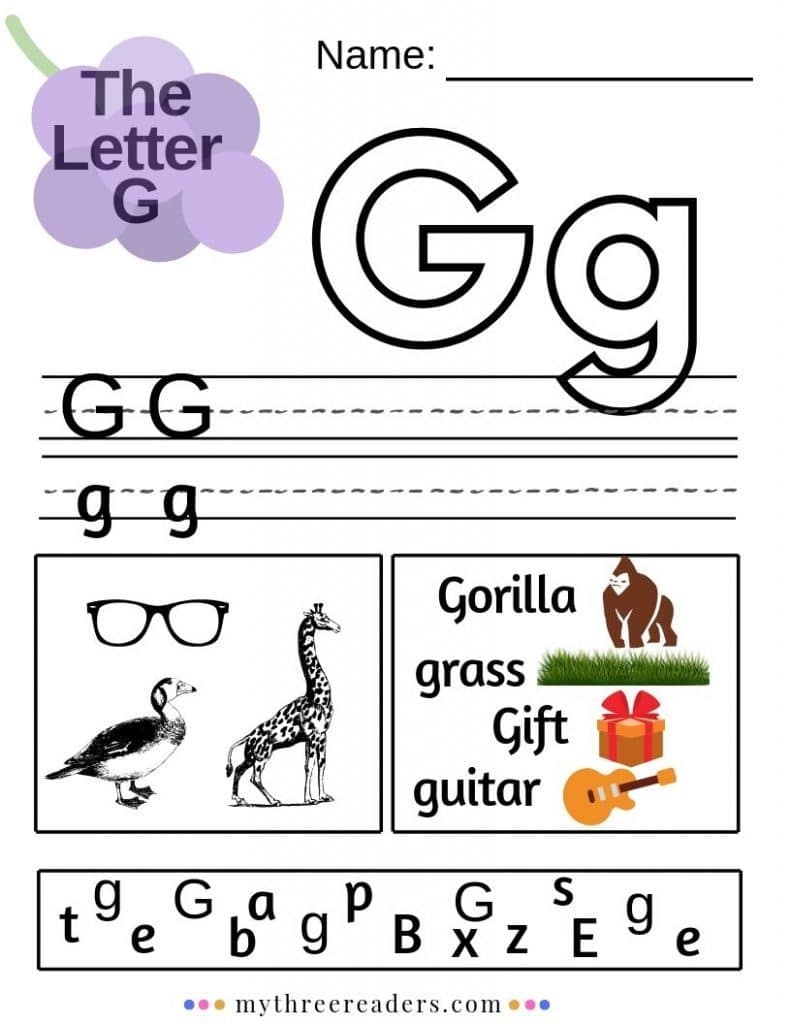 Free Printable Letter G Worksheets Worksheets For Kindergarten