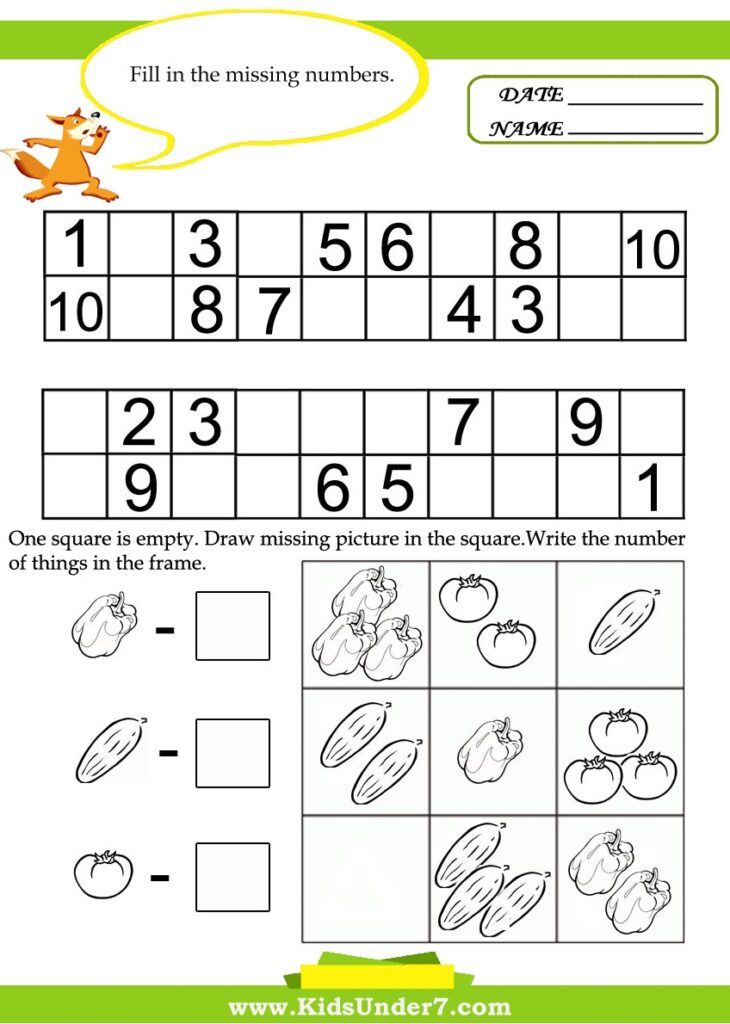 Free Printable Math Activity Sheets For Kids