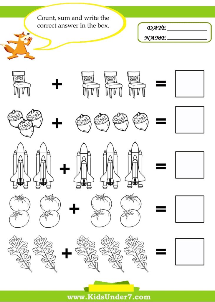 Free Printable Math Worksheets