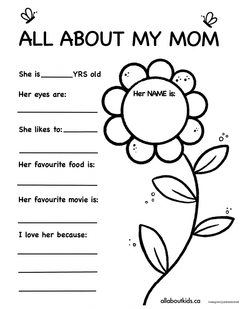 Free Printable Mother s Day Activities