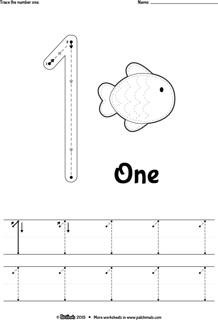 Free Printable Number 1 Worksheets