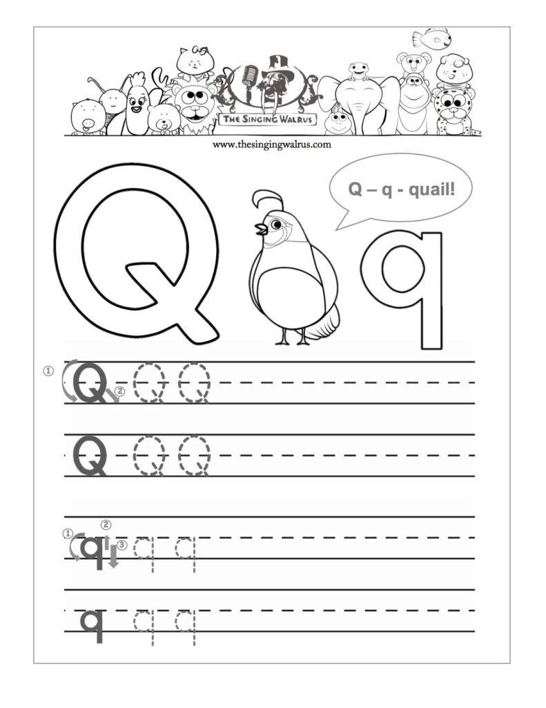 Free Printable Q Worksheets